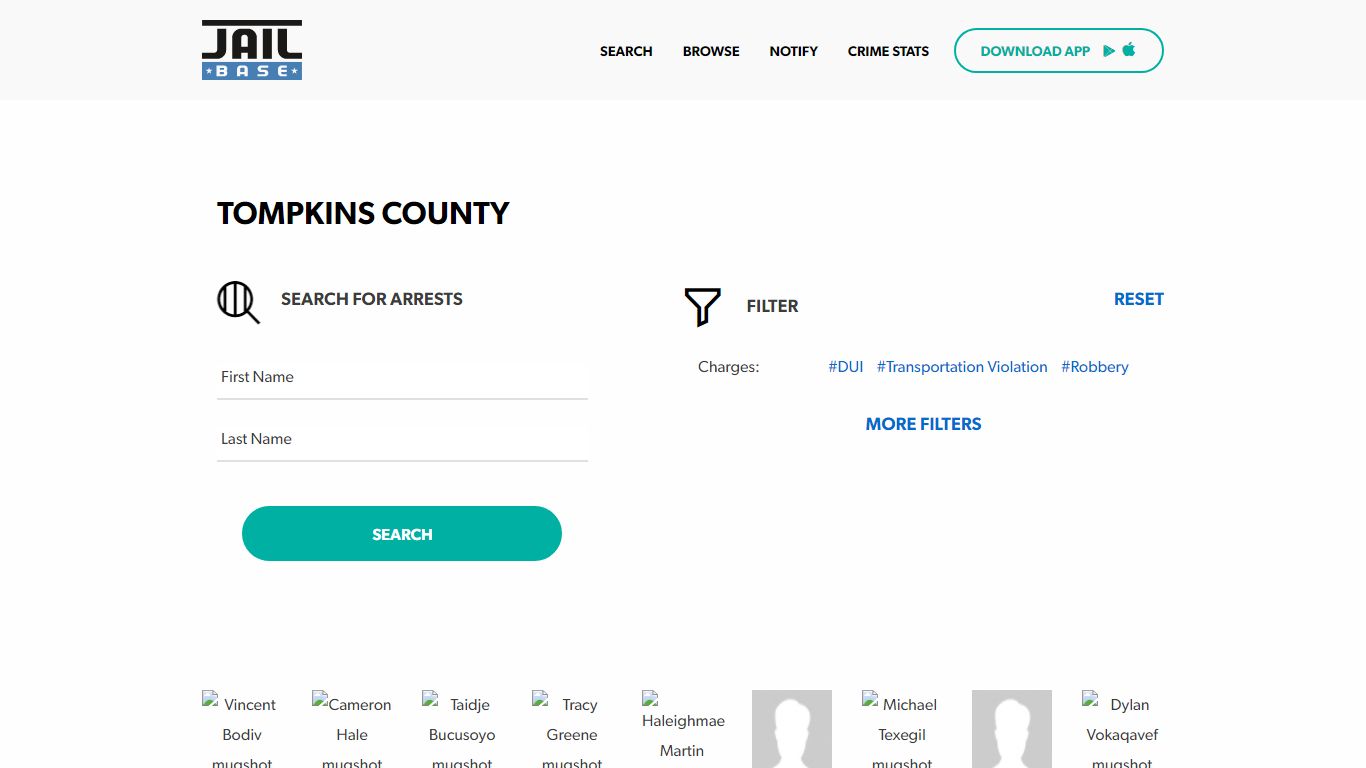 Tompkins County Jail Inmate Search and Mugshots | JailBase